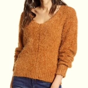 NWOT BP Pumpkin Spice Eyelash Sweater